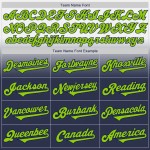 Custom White Neon Green-Navy Authentic Fade Fashion Baseball Jersey