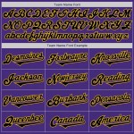 Custom Purple Black-Gold Authentic Two Tone Baseball Jersey