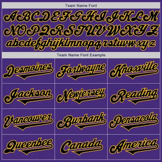 Custom Purple Black-Gold Authentic Two Tone Baseball Jersey