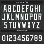 Custom Black White-Neon Green 3D Pattern Two-Button Unisex Softball Jersey