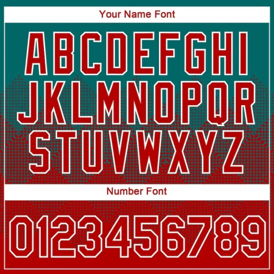 Custom Teal Red-White 3D Pattern Design Gradient Square Shapes Performance T-Shirt