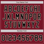 Custom Crimson Black Cream-Maroon Bomber Full-Snap Varsity Letterman Jacket