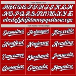 Custom Red White-Navy Authentic Baseball Jersey