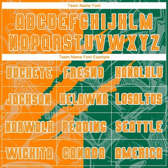 Custom Graffiti Pattern Bay Orange-Kelly Green Scratch Sublimation Soccer Uniform Jersey