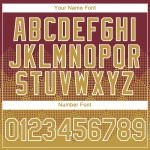 Custom Burgundy Old Gold-White 3D Pattern Design Gradient Square Shapes Performance T-Shirt