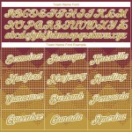 Custom Burgundy Old Gold-White 3D Pattern Design Gradient Square Shapes Performance T-Shirt