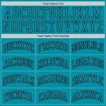 Custom Teal Teal-Black Authentic Throwback Basketball Jersey