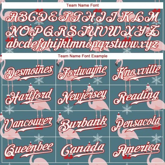 Custom Teal White-Red Christmas 3D Authentic Baseball Jersey