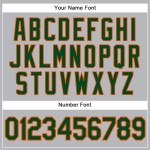Custom Gray Green Pinstripe Orange Authentic Baseball Jersey