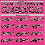 Custom Pink Black-Cream Bomber Full-Snap Varsity Letterman Hoodie Jacket