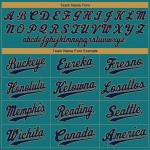 Custom Teal Navy-Old Gold Authentic Baseball Jersey