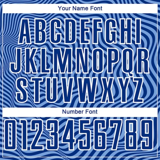 Custom Royal Light Blue-White Wavy Lines Sublimation Soccer Uniform Jersey