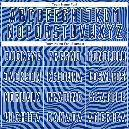 Custom Royal Light Blue-White Wavy Lines Sublimation Soccer Uniform Jersey