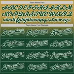 Custom Old Gold Green-White Authentic Fade Fashion Baseball Jersey