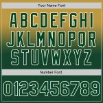 Custom Old Gold Green-White Authentic Fade Fashion Baseball Jersey