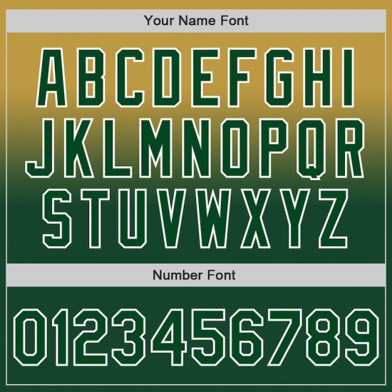 Custom Old Gold Green-White Authentic Fade Fashion Baseball Jersey