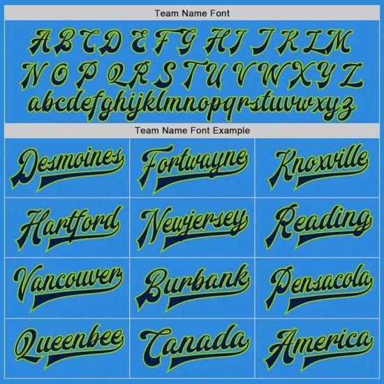 Custom Powder Blue Navy Cream-Neon Green Bomber Full-Snap Varsity Letterman Two Tone Jacket