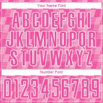 Custom Pink Light Pink-White Line Sublimation Soccer Uniform Jersey