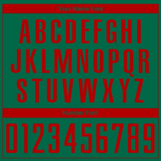 Custom Kelly Green Red Sublimation Soccer Uniform Jersey