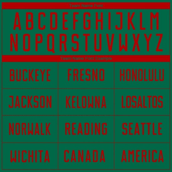 Custom Kelly Green Red Sublimation Soccer Uniform Jersey